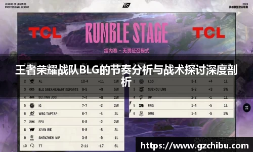 王者荣耀战队BLG的节奏分析与战术探讨深度剖析
